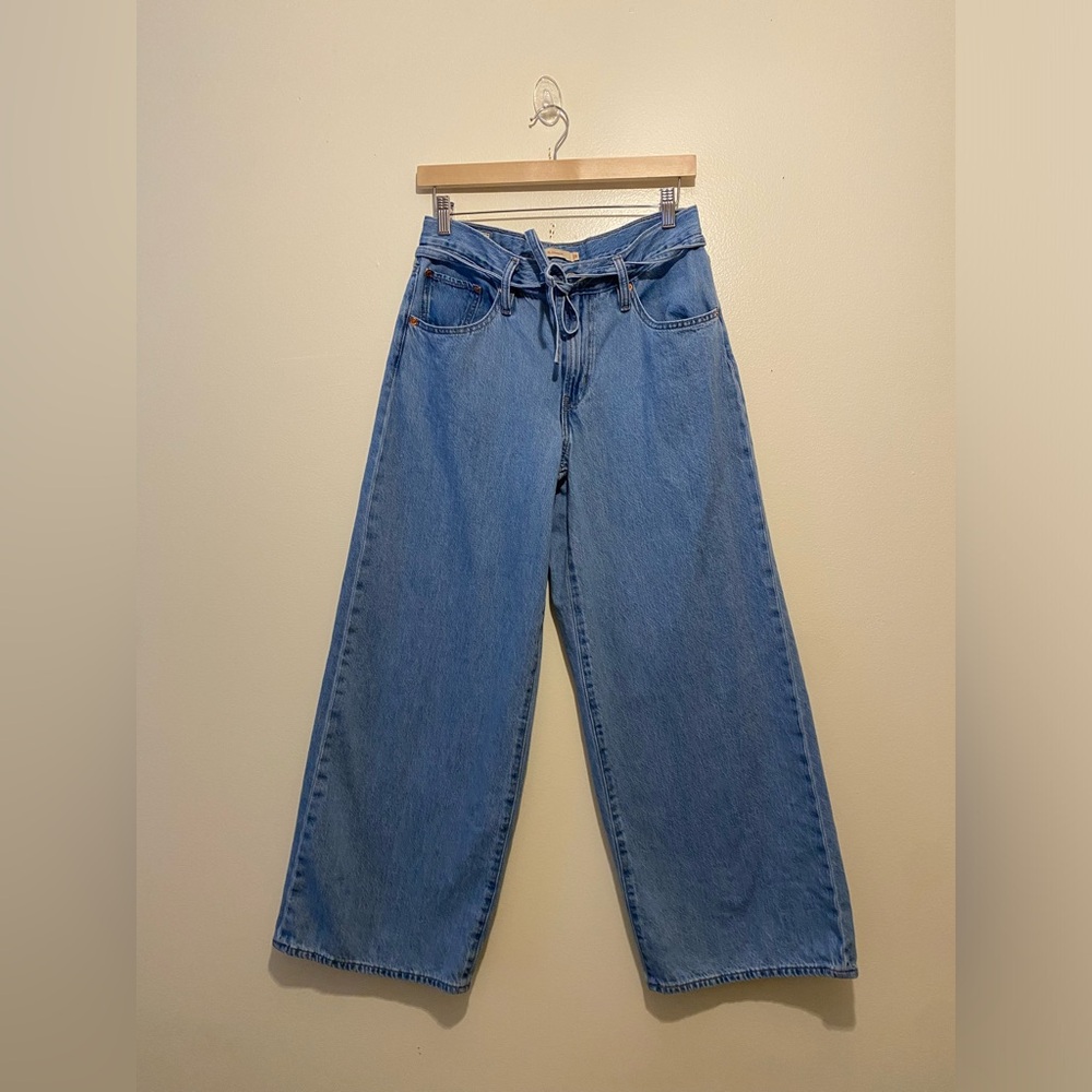 LEVI’S XL STRAIGHT Classic Blue Wide-Leg Women Premium Jeans. Size W28  L31 - Picture 2 of 12